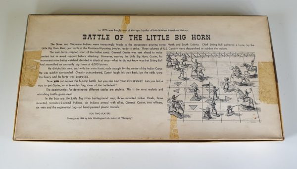 BATTLE OF THE LITTLE BIG HORN Vintage Board Game Waddingtons 1960's