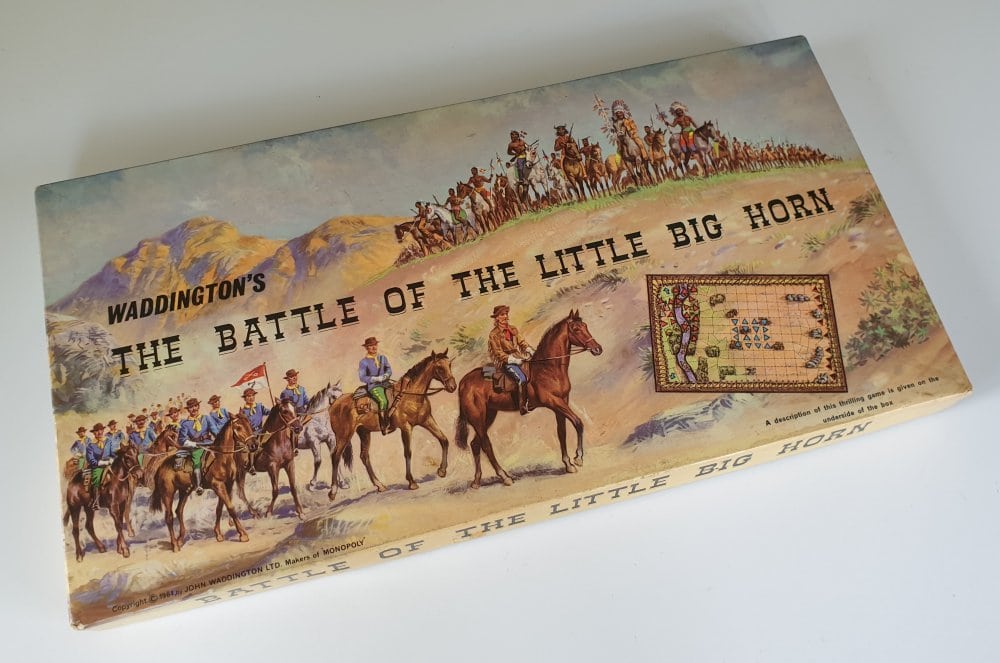 BATTLE OF THE LITTLE BIG HORN Vintage Board Game Waddingtons 1960's