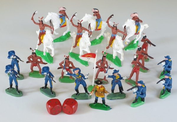 BATTLE OF THE LITTLE BIG HORN Vintage Board Game Waddingtons 1960's