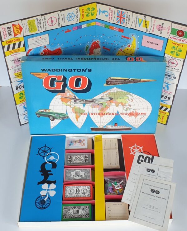 'GO' INTERNATIONAL TRAVEL Board Game (Waddington) 1960's - Vintage Toys ...