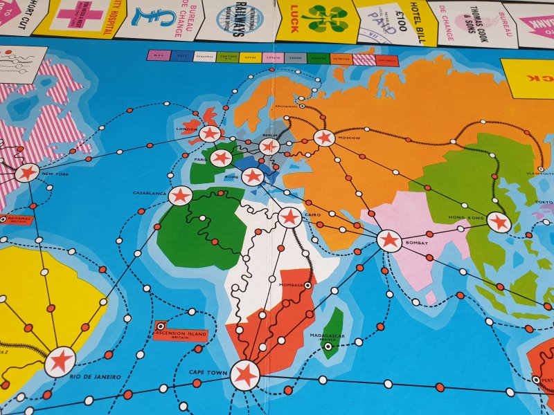 'GO' INTERNATIONAL TRAVEL Board Game (Waddington) 1960's - Vintage Toys ...