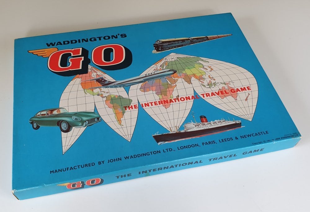 GO INTERNATIONAL TRAVEL 1960's Vintage Board Game by Waddington's